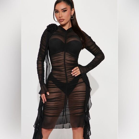 Mesh Midi Dress - Picture 2 of 3